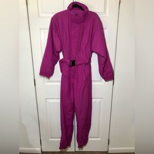 Vintage Magenta Eddie Bauer Thinsulate Snow Jumpsuit Size 12